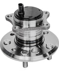 Rear Wheel Hub Bearing Assembly Set For 2002 To 2011 Toyota Camry, 2005 To 2012 Avalon, 2001 To 2003 Highlander FWD, 2004 To 2008 Solara, 2004 To 2012 Lexus ES300 ES330 ES350 With ABS, 2 Pack, visible from front displaying ABS sensor