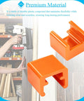 Top Shelf Replacement Brad Nailer Nose Cushions 10 Pack Orange Anti Marring Bumper Tips For Porter Cable BN125A BN200A NS100 NS150A on wooden surface.