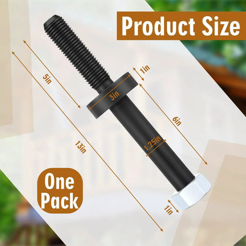 Treehouse Perch Hardware Kit With 1.25 By 6 Inch Black 4140 Steel Bracket And 3 By 1 Inch Collar Galvanized Hex Nut All In One Tree Fort Attachment Bolt Set For Easy Assembly