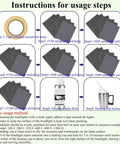 Headlight Restoration Kit For Cars With 200ml Repair Liquid And All-In-One Polishing Cup instructions with sandpaper sequence