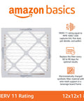 Six Pack 12x12x1 MERV 11 Air Filters For Furnace And AC Reduces Dust Pollen Pet Hair And Allergens Improves HVAC Efficiency Actual Size