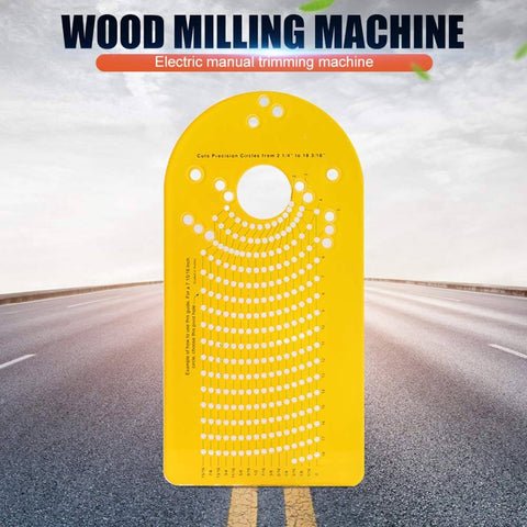 Pro Circle Cutting Jig For Wood Router, Precision Circle Cutter Guide For Speaker Cutouts And Plunge Routers, DIY Friendly Install, High Accuracy, Universal Fit, Readable Scale Calibrated For Router Bits, Yellow, plastic material with multiple holes