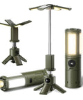 Rechargeable Camping Lantern With Telescopic Stand And USB Power Bank, 14000mAh, 2000LM light, IPX5 rated, shown extended