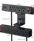 Under Desk Clamp Power Strip With 10 Outlets And 3 USB Ports, 20W USB-C Fast Charge, 6 Ft Cord, Desktop Edge Mount Charging Station, ETL Listed