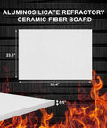 Tough As Nails 24 Pack Ceramic Fiber Board Insulation Sheets Half Inch Thick By Twenty Three Point Six By Thirty Five Point Four Inches on black background with flames.