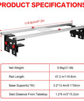 48 Inch Precision Planer Trolley Kit With Reinforced Rails And Router Flattening Sled System Three Axis Height Adjustment