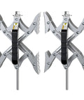 Beefy Heavy Duty RV X Chocks Wheel Stabilizers For Travel Trailers Pack Of 2 Open 2 To 10 Inches Locking Chocks With Wrench