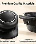Awesome Six Piece Replacement Set For Your Kitchen Pots Handles And Lid Knobs Bakelite Heat Resistant Cookware Repair Kit For Saucepans Pressure Cookers And Glass Lids Easy Fix Upgrade single-hole bakelite pan handle