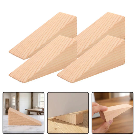 Built Tough Heavy Duty Wooden Door Wedge Stopper 20 Pack Triangular Wall Protector in use on various surfaces
