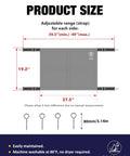 Horse Stall Guard With Adjustable Straps And Sturdy Spring Hooks, Aisle Guard For Horses, Water Resistant 1680D Polyester With Bold Prints And US Flag Design shown with size measurements