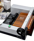 Auto Paper Cutter For A4 Size Heavy Duty Desktop Paper Trimmer With Double Safety Electric Cutting Machine in metal body.