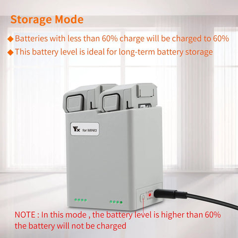 Two Way Battery Charger Hub With Storage Charge For DJI Mini 5 Pro Mini 4 Pro And Mini 3 Series in storage mode