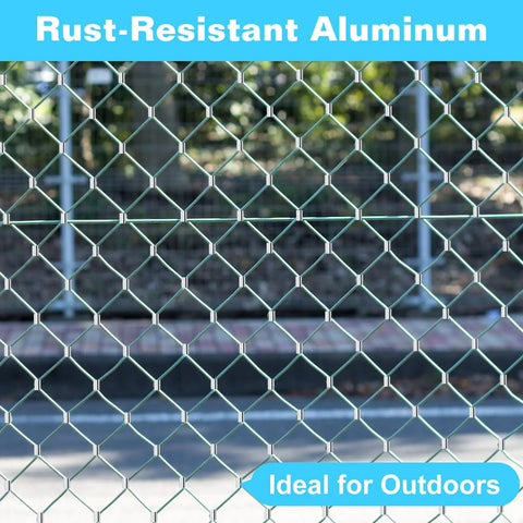 Heavy-Duty Aluminum Cable Crimp Sleeves Set Of 200 One Sixteenth Inch Loop Ferrules For Wire Rope Outdoor Indoor Use Built Tough For Fishing And Dog Leashes on chain link fence