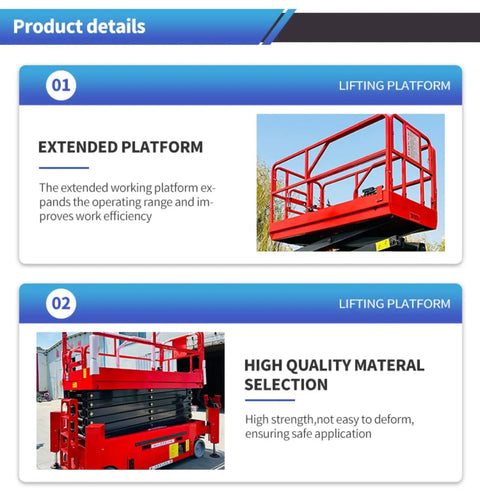 Hella Sturdy Heavy Duty Tracked Crawler Scissor Lift Platform With High Ground Clearance For Rough Terrain showing extended platform and sturdy materials.