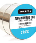 Aluminum Foil Tape 2 Pack 1.9 In By 150 Ft 3.4 Mil Contractor Grade Foil Duct Tape For HVAC Heating Cooling Heat Moisture Resistant