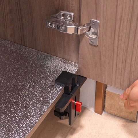 Cabinet Door Installation Positioner Jig Aluminum Alloy Third Hand For Hassle Free Cabinet Door Hanging With Built In Screw Clamp