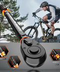 Pro Grade Quarter Inch Bike Torque Wrench Set With Reversible 72 Tooth Ratchet And Dual Scales 20 To 220 In Lb And 2 To 25 Newton Meters High Accuracy Click Torque Wrench For MTB Bicycle Maintenance displayed with cyclist background