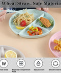 Portion Control 2 Pack 9 Inch Unbreakable Divided Plates with 3 Compartments for Easy Weight Loss and Balanced Meals, Black