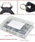 Heavy Duty PEX Clamp Set With Pliers 130 Piece Pro Grade Stainless Steel Hose Clamps Kit in organized plastic box