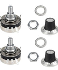 10K Ohm Potentiometer For Inverter Speed Control Single Turn Carbon Film Rotary Taper Potentiometer With 2 A03 Knobs And Dials