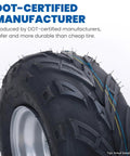 Wear-Resistant 145/70-6 ATV Tire For Quad Go-Kart And Mini Bike Tubeless 4PR Tough-As-Nails Heavy-Duty Traction close-up view