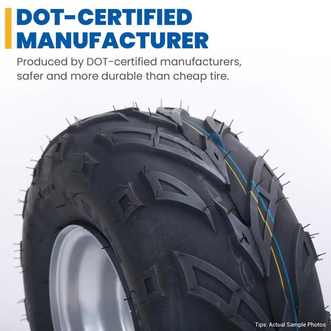 Wear-Resistant 145/70-6 ATV Tire For Quad Go-Kart And Mini Bike Tubeless 4PR Tough-As-Nails Heavy-Duty Traction close-up view