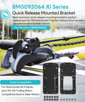 Xi Series Quick Release Mounting Bracket Kit Replacement for Xi3 Xi5 Trolling Motors, black aluminum brackets on motor