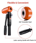 Hydraulic Knockout Punch Set with 360° rotatable head and labor-saving handle, 15-ton handheld conduit hole cutter kit with dies