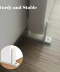 4 Pack Sliding Closet Door Floor Hardware Guide With Wobble Free Operation And No Drill Adhesive Mount, installed