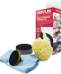 Multi-Purpose Buffing Kit Featuring 100 Percent Wool Buffing Pad Soft Foam Pad 3 Inch Backing Pad For Drill And Microfiber Cloth
