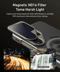 Phone Camera Master Grip Kit For Samsung Galaxy S26 Ultra With Case And 10X Flash 2in1 ND16 Filter showing light control effect