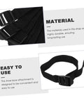 Close-up of black adjustable 8 Pack Garden Aerator Shoes Straps Easy Assembly For Lawn And Patio Aerating Spikes Shoes Not Included