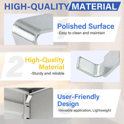 Rock Solid Steel Shelf Support Clips That Hold Up Like A Champ 16 Piece Set showcasing polished surface and high-quality material.