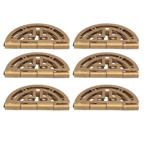 Bronze Round Brass Hinges Antique Style Cabinet Hardware For Jewelry Boxes Gift Boxes And Wine Boxes Brass Butt Hinges