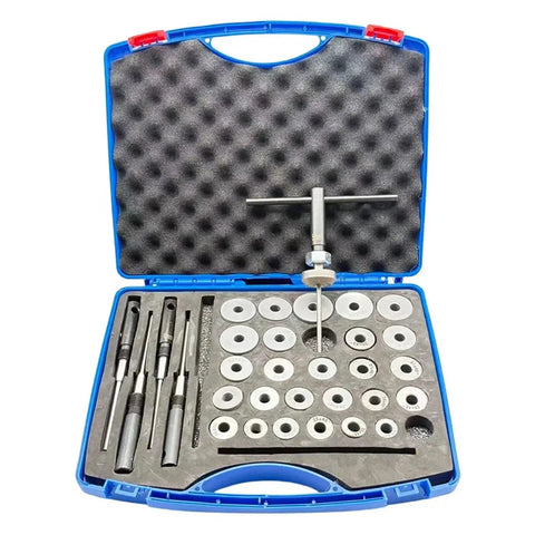 AZAXCQ Premium 20-42mm Car Valve Seat Reamer Set With Hard Alloy Diamond Grinding Wheels For Auto Repair Tool Kit And Home Mechanic DIY Fixing Jobs in blue case