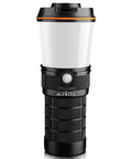 Rechargeable Camping Lantern LT1 With 8 LH351D LEDs, compact black and white design, ideal for outdoor activities and emergencies.