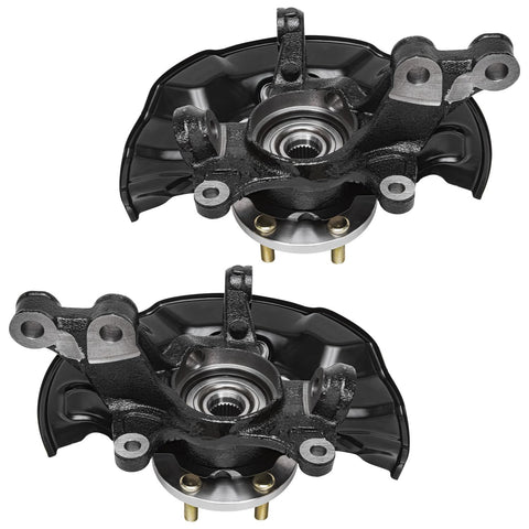 Front Two Piece Steering Knuckles And Wheel Hub Bearing Assembly Replacement Kit For Toyota Corolla 2009-2018 And Matrix 2009-2014 Includes 2 Steering Knuckles And Wheel Hub Bearings Direct Fit