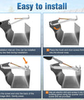 Gutter Hanger Kit For 5 Inch K Style Aluminum Gutters With Pre Installed Rust Resistant Screws Hidden Brackets And Quick Clips Includes One Quarter Inch Hex Drill Bit Ten Pack For Easy Mounting installation guide