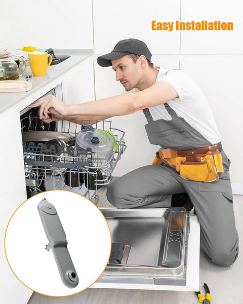 Technician installing Lower Wash Arm Replacement 5304517981 for Dishwashers Fits FGID2468UD0A FGID2468UF2A FGID2468UF1A FGID2468UF0A