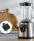 Two Pack 15 Amp Push Button Circuit Breaker With Waterproof Caps 125 To 250V AC And 50V DC Manual Reset Thermal Overload Protector For Home Appliances, Welding, Coffee Makers, Vending Gear, Juicers on blender