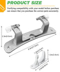 Washer Door Hinge With Bushings and Door Striker Kit Replacement Fits Frigidaire Electrolux Kenmore Crosley Front Load Washers Replaces 1191162 AP3886714 PS1152380, size diagram