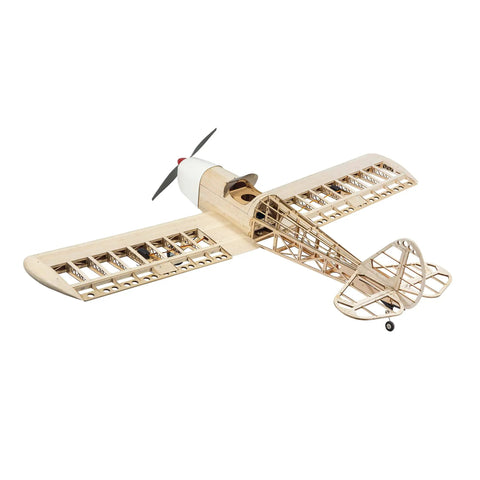 Spacewalker Balsa Wood RC Airplane Kit 63 Inch Wingspan Unassembled DIY Fixed Wing Plane side view showcasing frame structure