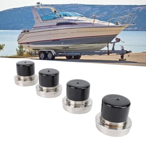 4 Pack Boat Trailer Bearing Protector Caps, Stainless Steel Wheel Bearing Covers With Dust Guard, 2.717 Inch shown by boat