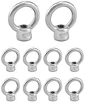 Lifting Eye Nut 10 Pack One Quarter Inch UNC Marine Grade Stainless Steel 316 Beefy Heavy Duty Rigging Gear For Lifting Equipment And Marine Use With Corrosion Resistant Design