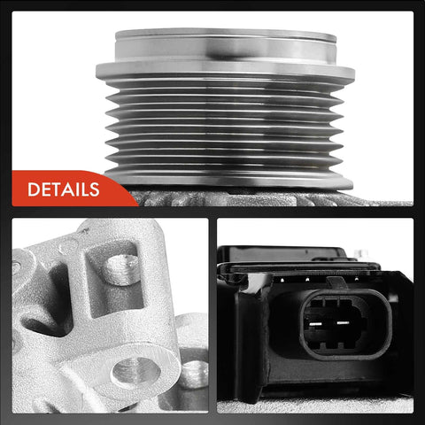 Close-up details of Alternator For Chevrolet Traverse 2009-2017 V6 3.6L, GMC Acadia 2007-2016, shows plug port and grooves.