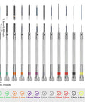 39 Piece Pro Grade Precision Watch Screwdriver Set With Flat And Cross Head Micro Drivers From 0.6 mm To 2.0 mm High Hardness Steel
