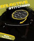 Reflective stitching detail of Heavy Duty Slip Lead Dog Leash 6 Ft Half Inch No Pull Training Rope For Large And Medium Dogs.