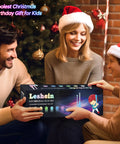 Family exchanging Lit Light Up Tee Ball Set for Toddlers and Kids 3 to 8, Glow in the Dark Baseball Bat and Balls, Christmas setting