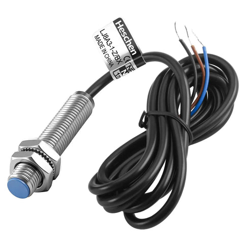 M8 Inductive Proximity Sensor Switch Shield Type, NPN NO, 3-Wire, 10-30VDC, metal housing, 120cm cable