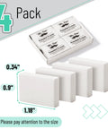 Kneaded Art Erasers Four Pack White Soft Moldable Erasers for Charcoal Graphite and Pastel Drawing; precise 0.9x1.18x0.34 inches.